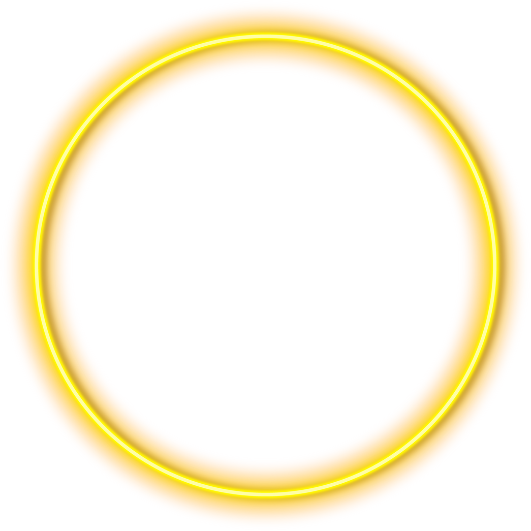 Yellow Neon Circle Shape